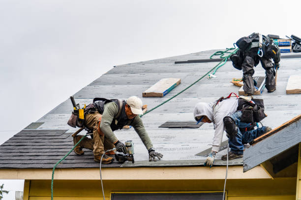Professional Roofing technician working in Whitehall, WI